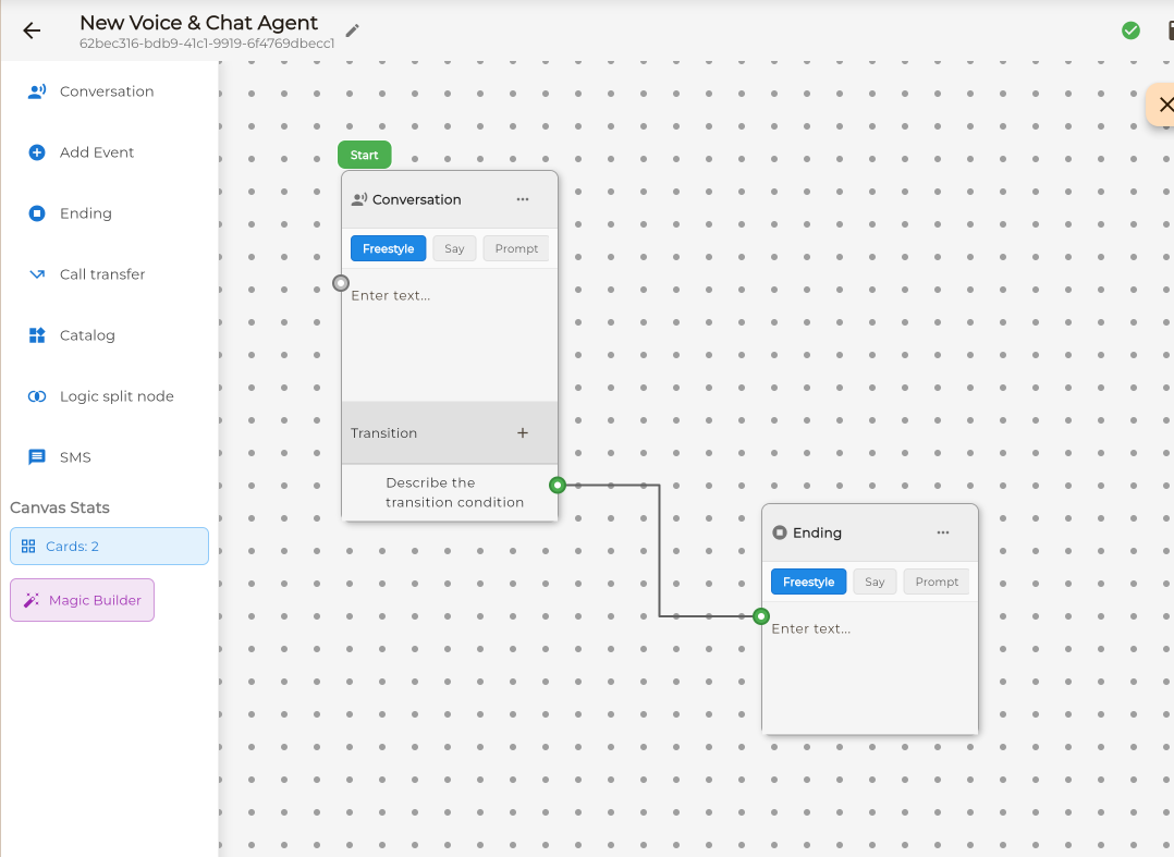 Creating connections between nodes