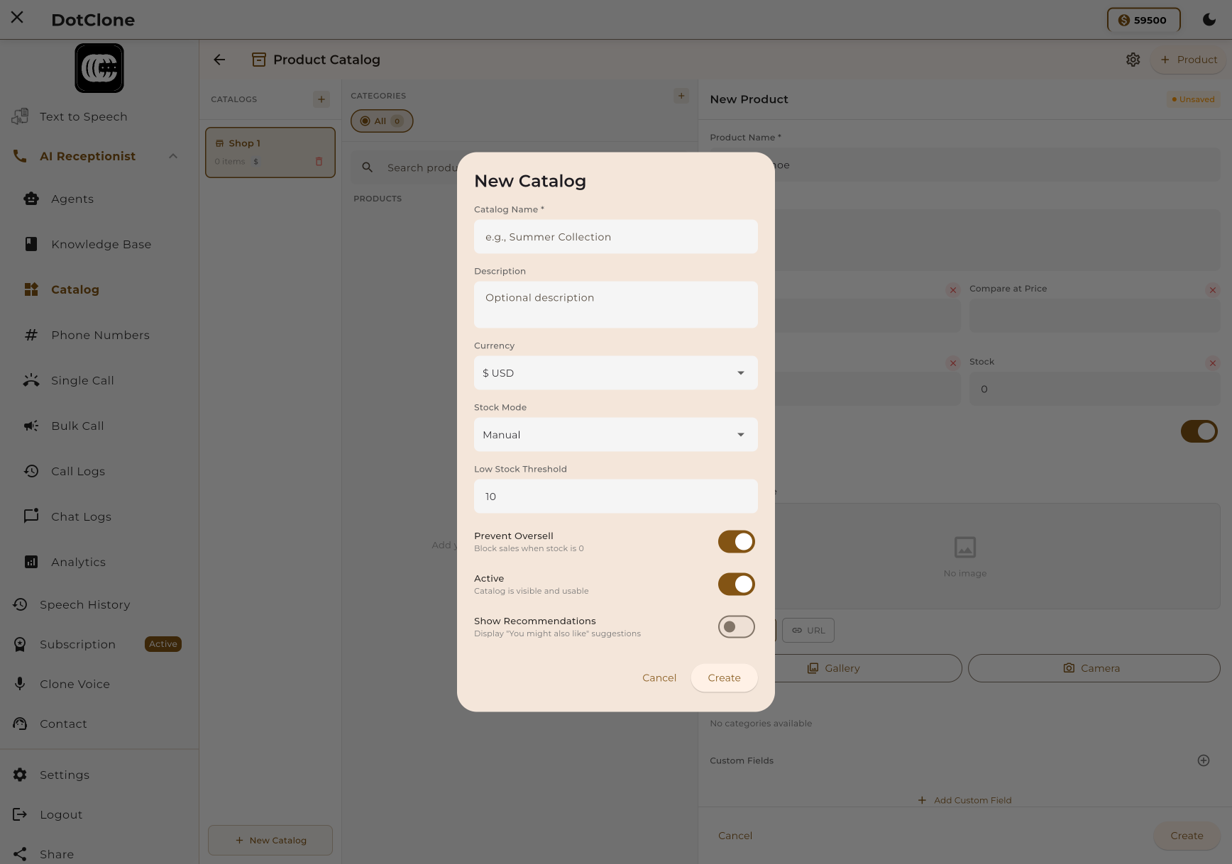 Catalog Interface