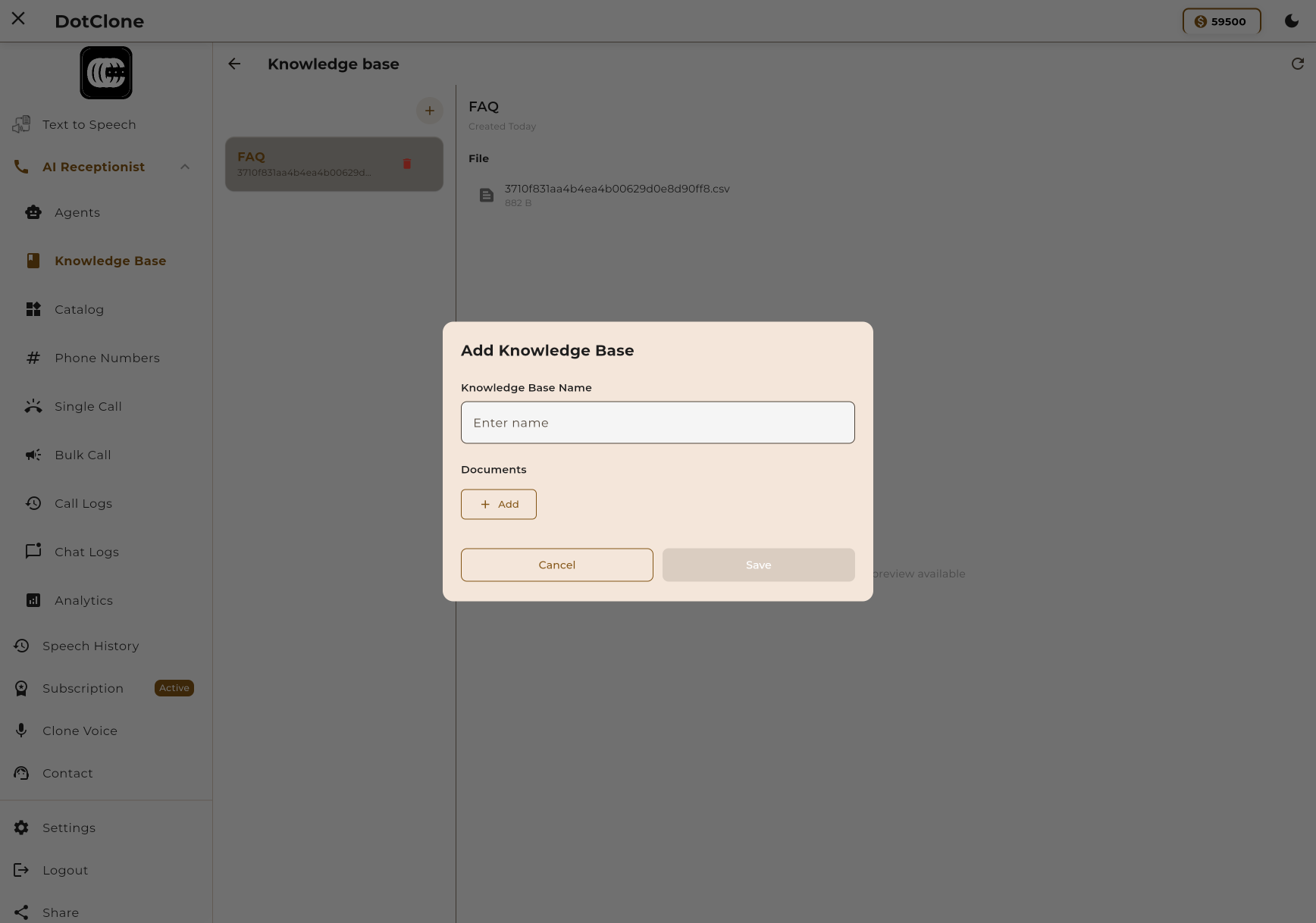 Knowledge Base Interface